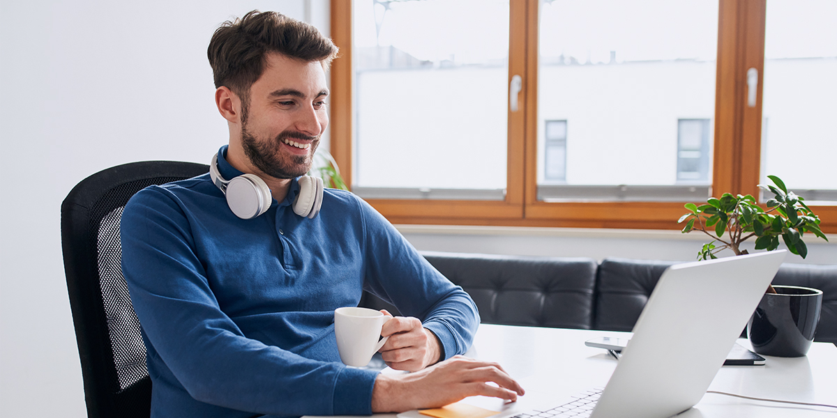 Man watching an AFG webinar